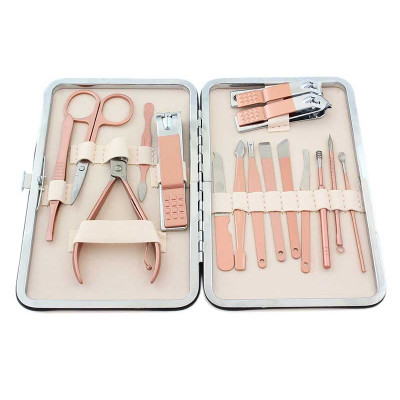 Professional pink manicure kit